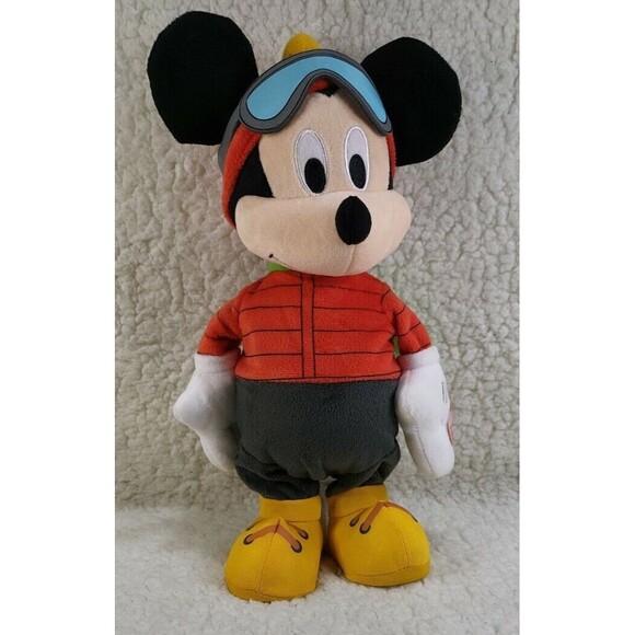 Just Play Disney Mickey Mouse Skiing Winter Plush(Xmas)Musical Toy - Picture 1 of 6